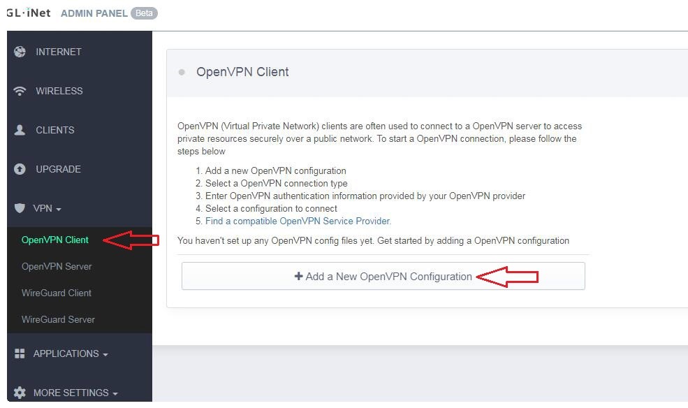 OpenVPN Setup on GL.iNet Router - StarVPN