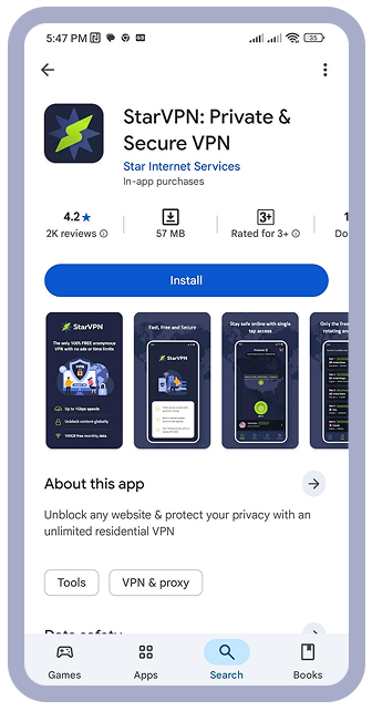 starvpn-android market